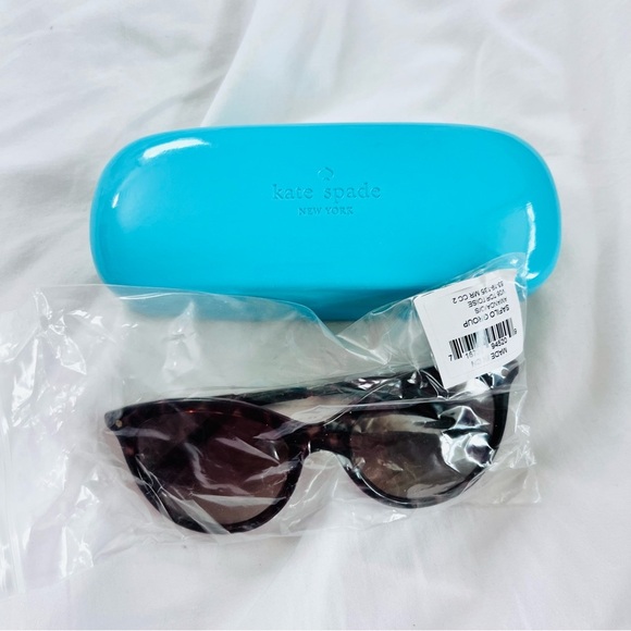 Kate Spade NEW WITH CASE Amanda Tortoise Cat-Eye Sunglasses display picture 1